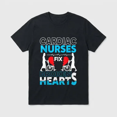 Heart Nurses Repair Broken Hearts T-Shirt – Classic T-Shirt in Black