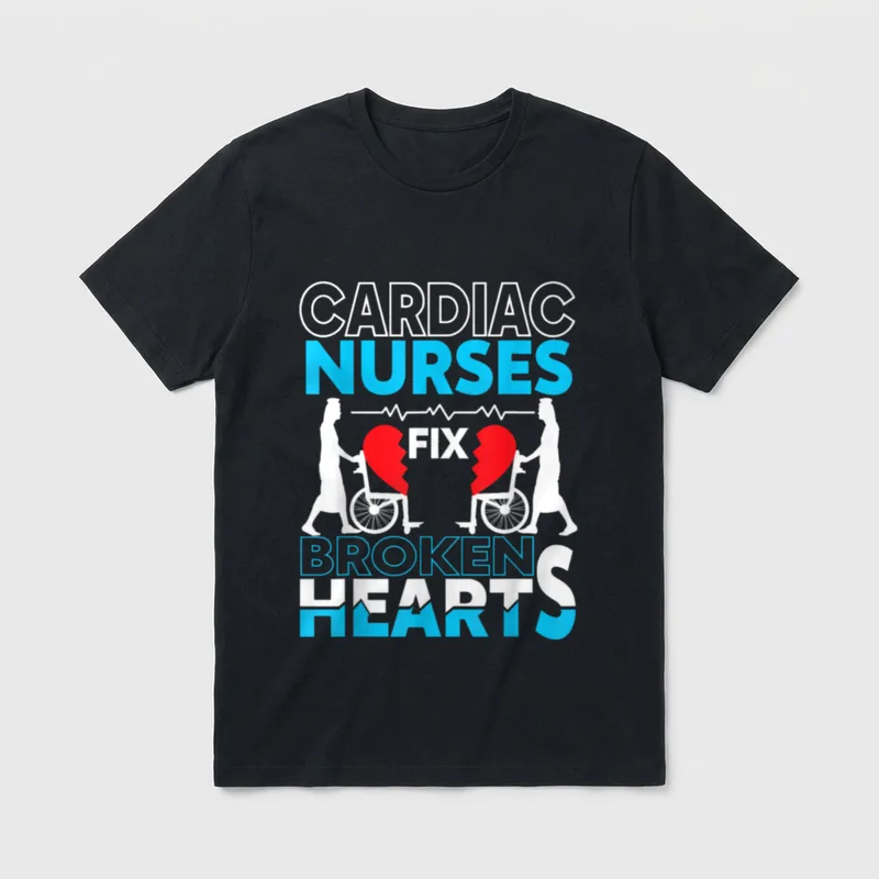 Heart Nurses Repair Broken Hearts T-Shirt – Classic T-Shirt in Black