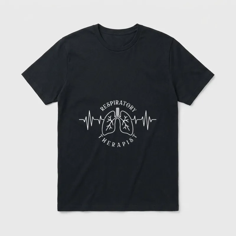 EKG Heartbeat RT Nurse Therapy T-Shirt – Classic T-Shirt in Black