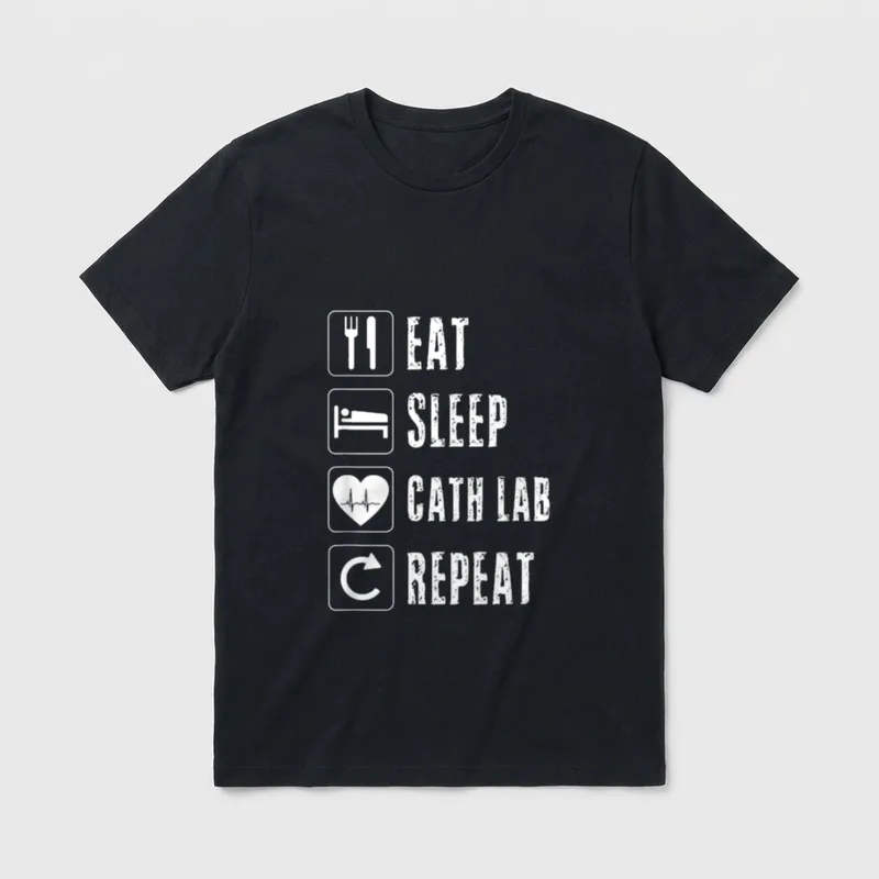 Cath Lab Nurse Cardiac Nursing Tech T-Shirt – Classic T-Shirt in Black