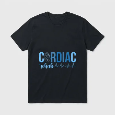 Cardiac Rehab Nurse Heartbeat Rehabilitation T-Shirt – Classic T-Shirt in Black