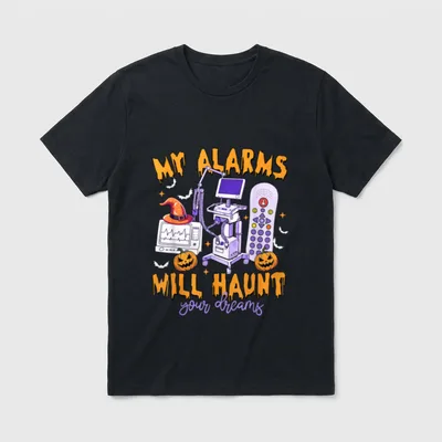 Haunt Your Dreams Telemetry Nurse Halloween T-Shirt – Classic T-Shirt in Black