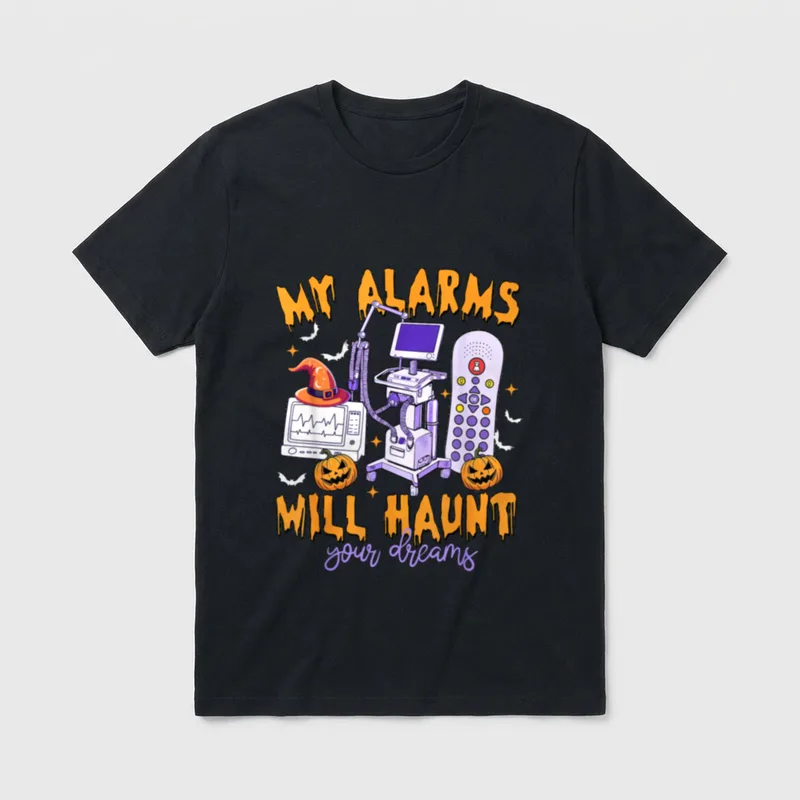 Haunt Your Dreams Telemetry Nurse Halloween T-Shirt – Classic T-Shirt in Black