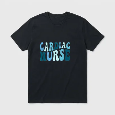 Groovy Cardiac Nurse Cicu Cvicu Cardiology T-Shirt – Classic T-Shirt in Black