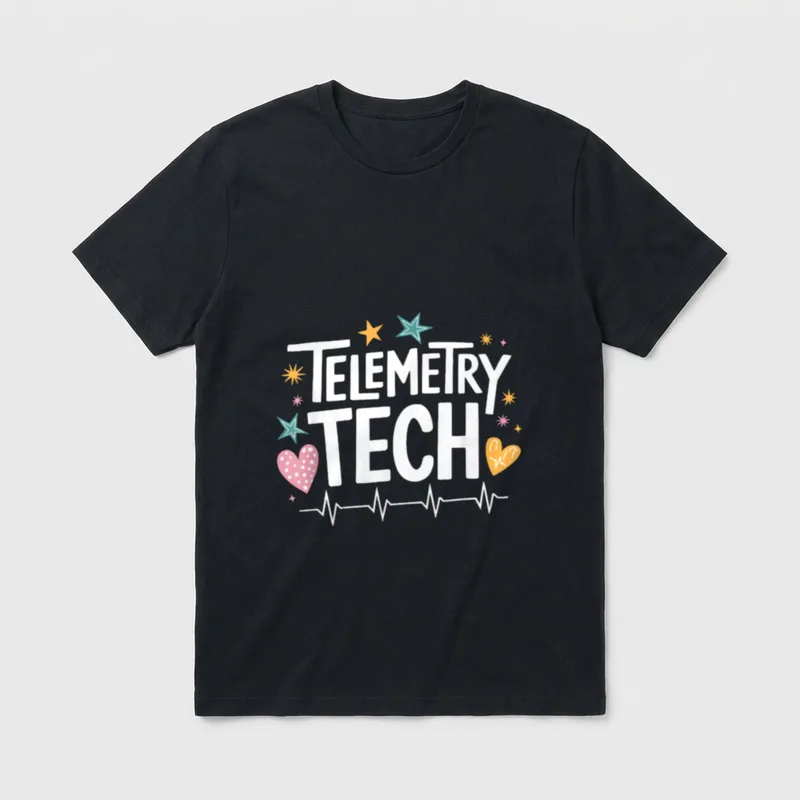 Cardiac Telemetry Nurse EKG Technician T-Shirt – Classic T-Shirt in Black