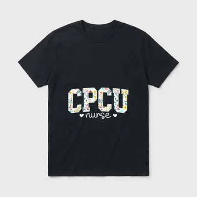 CPCU Nurse Flowers Cardiac Progressive Care T-Shirt – Classic T-Shirt in Black