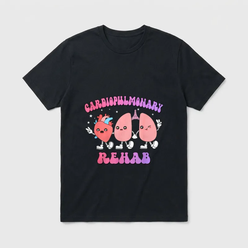 Cardiopulmonary Rehab Nurse Rehabilitation S Cardiac T-Shirt – Classic T-Shirt in Black