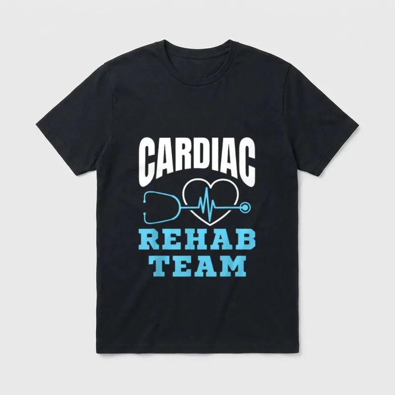 Cardiac Rehab Team Cardiologist Nurse Cardiovascular T-Shirt – Classic T-Shirt in Black