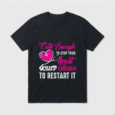 Enough to Stop Your Heart Who T-Shirt – Classic T-Shirt in Black