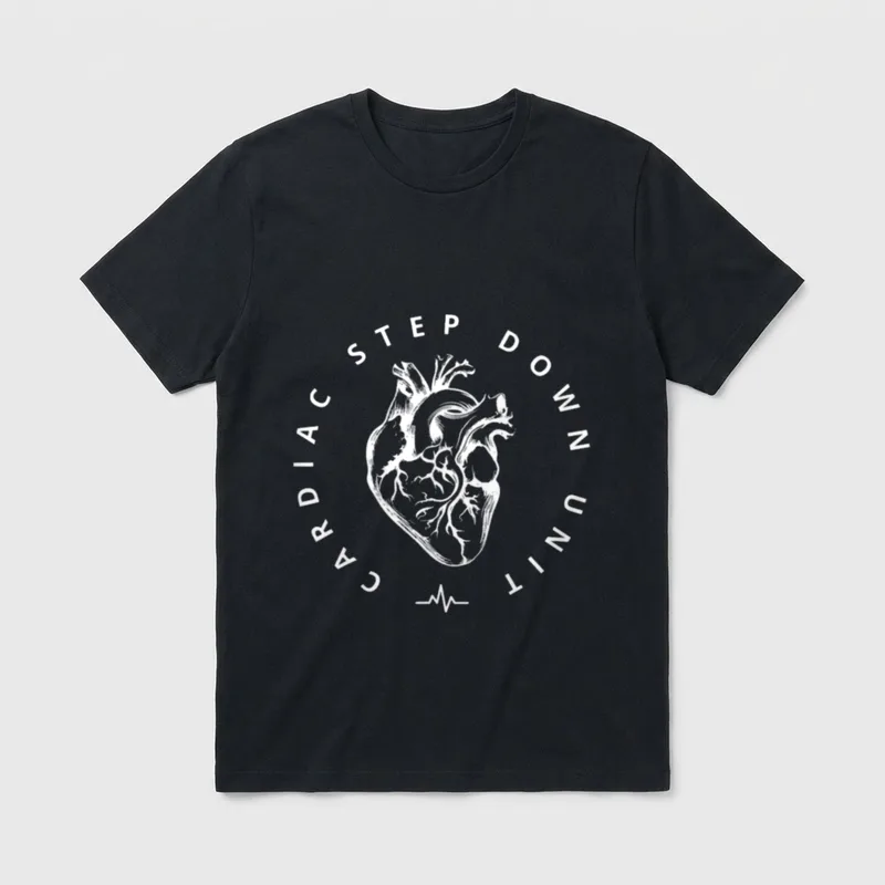 Cardiac Step Down Unit Nurse CVICU T-Shirt – Classic T-Shirt in Black