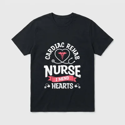 Cardiac Rehab Nurse I Mend Hearts T-Shirt – Classic T-Shirt in Black