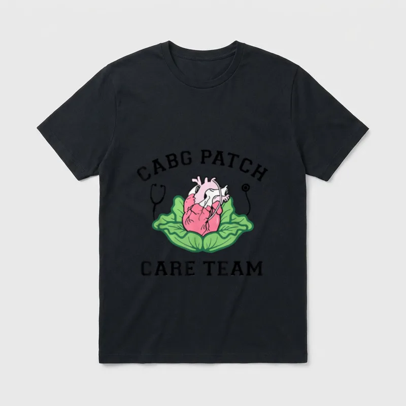 Cabbage Heart CVICU Nurse CABG Patch T-Shirt – Classic T-Shirt in Black