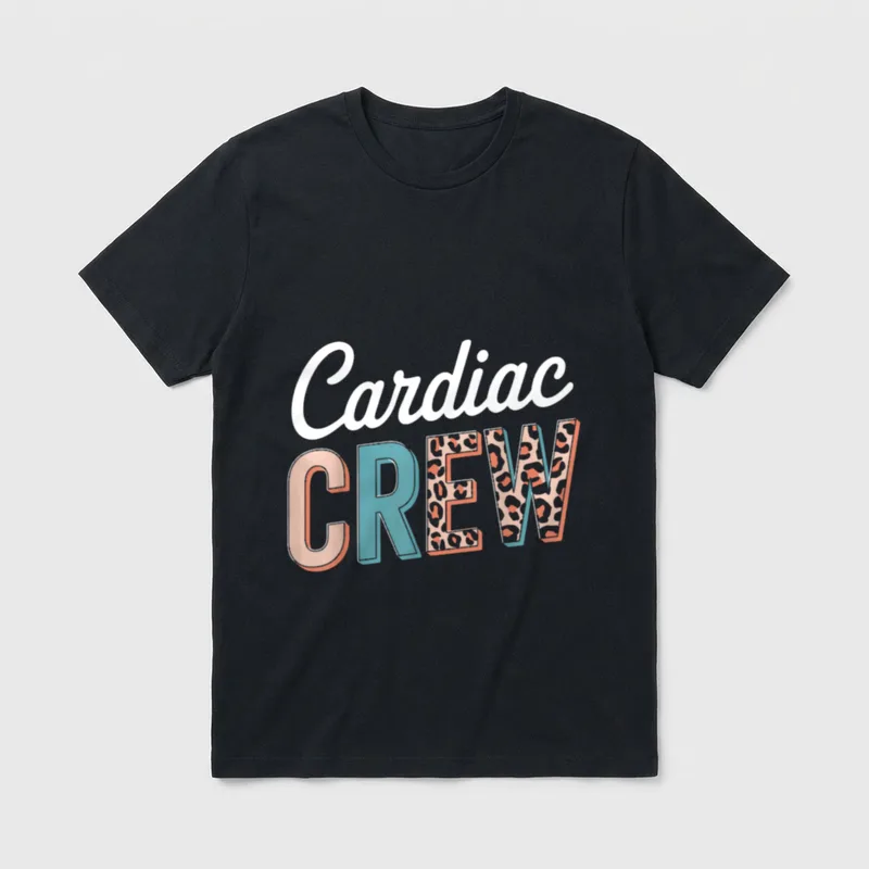 Cardiac Crew Cardiology Nurse Lightweight T-Shirt – Classic T-Shirt in Black