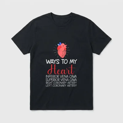 Ways to My Heart Cardiac Nurse T-Shirt – Classic T-Shirt in Black