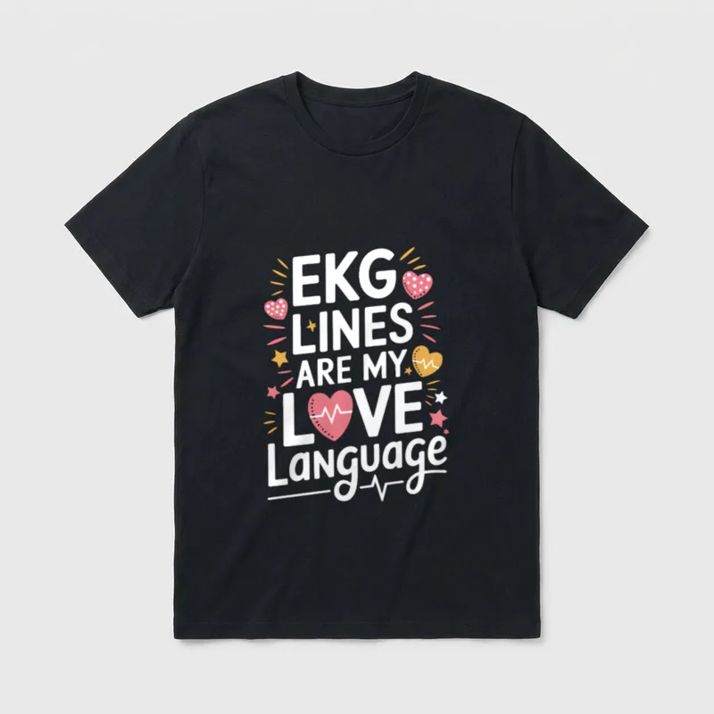 Telemetry Tech for EKG Cardiac Nurse T-Shirt – Classic T-Shirt in Black