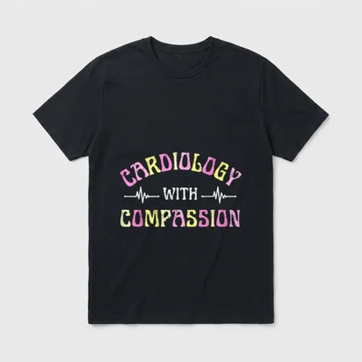 Cardiology with Compassion for Cardiac Nurses T-Shirt – Classic T-Shirt in Black
