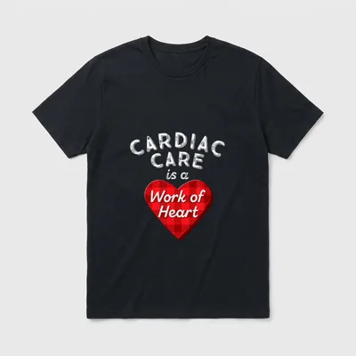 Cardiovascular Nursing Nurse Cardiac Care Work T-Shirt – Classic T-Shirt in Black
