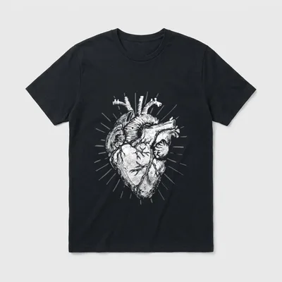 Heart Anatomy of Human Anatomical Nurse T-Shirt – Classic T-Shirt in Black
