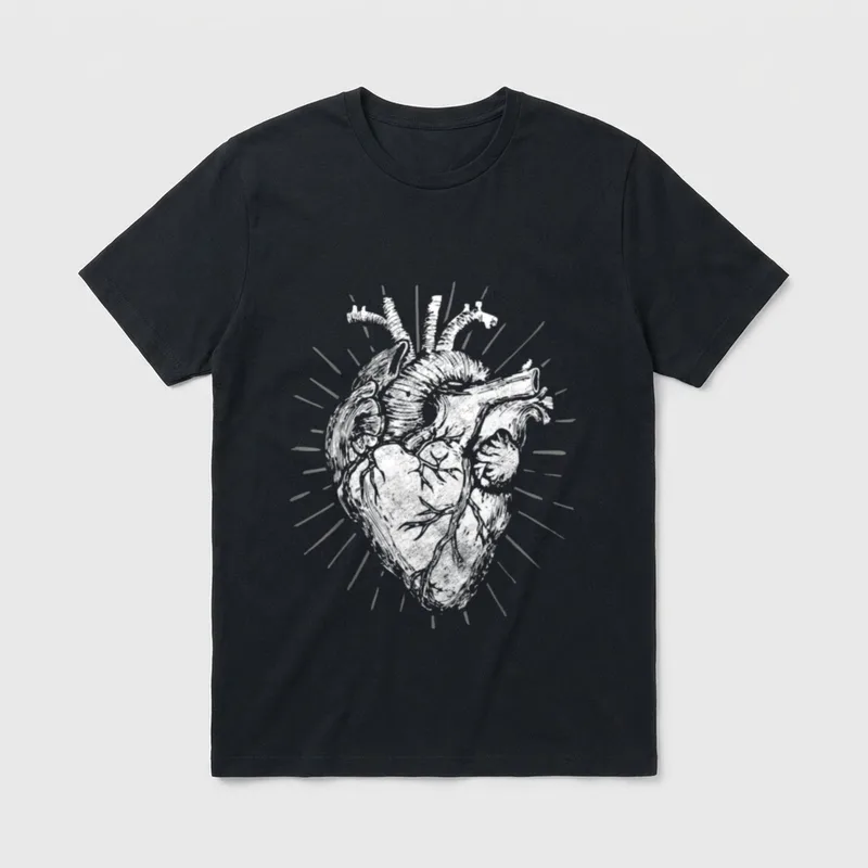 Heart Anatomy of Human Anatomical Nurse T-Shirt – Classic T-Shirt in Black