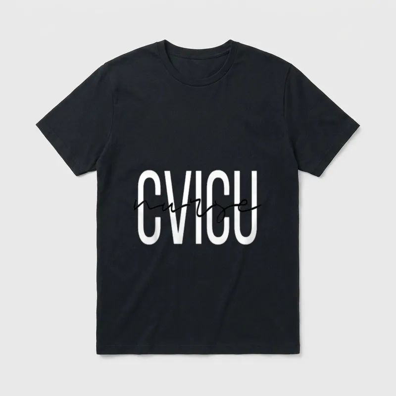 CVICU Nurse Cardiac Registered ICU T-Shirt – Classic T-Shirt in Black