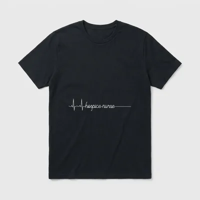 Flat Line Heart Pulse EKG Nurse T-Shirt – Classic T-Shirt in Black