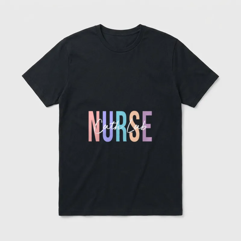Cardiac Cath Lab Nurse EKG Registered T-Shirt – Classic T-Shirt in Black