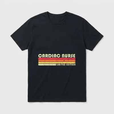 CARDIAC NURSE Funny Job Title Profession T-Shirt – Classic T-Shirt in Black