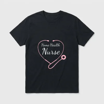 Home Health Nurse Cardiac EKG CVT T-Shirt – Classic T-Shirt in Black