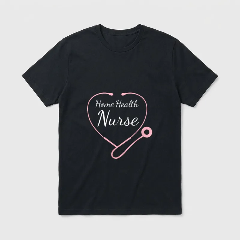 Home Health Nurse Cardiac EKG CVT T-Shirt – Classic T-Shirt in Black