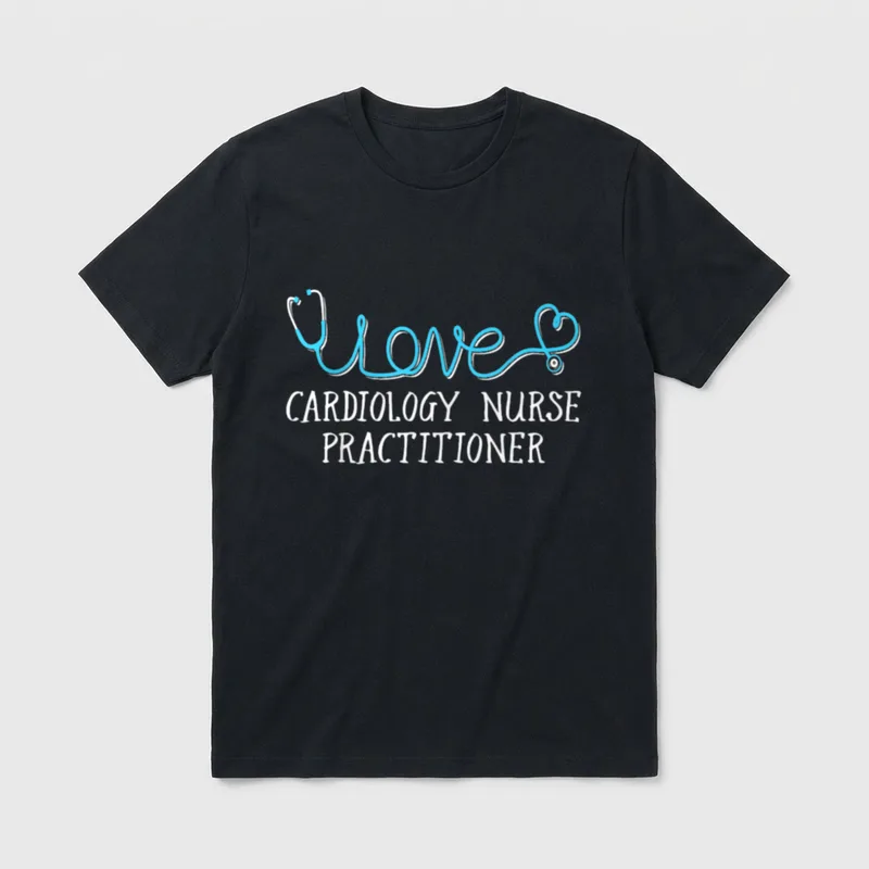 Cardiology Nurse Practitioner T-Shirt – Classic T-Shirt in Black