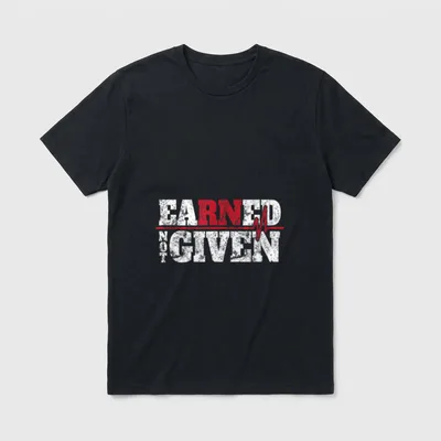 Nurse Earned Not Given RN Heartbeat T-Shirt – Classic T-Shirt in Black
