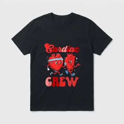 Cardiac Crew Nurse Cardiology Nursing Awesome T-Shirt – Classic T-Shirt in Black
