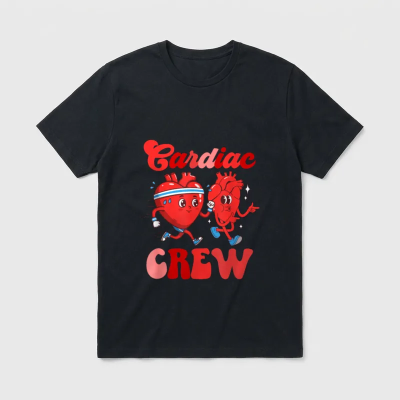 Cardiac Crew Nurse Cardiology Nursing Awesome T-Shirt – Classic T-Shirt in Black