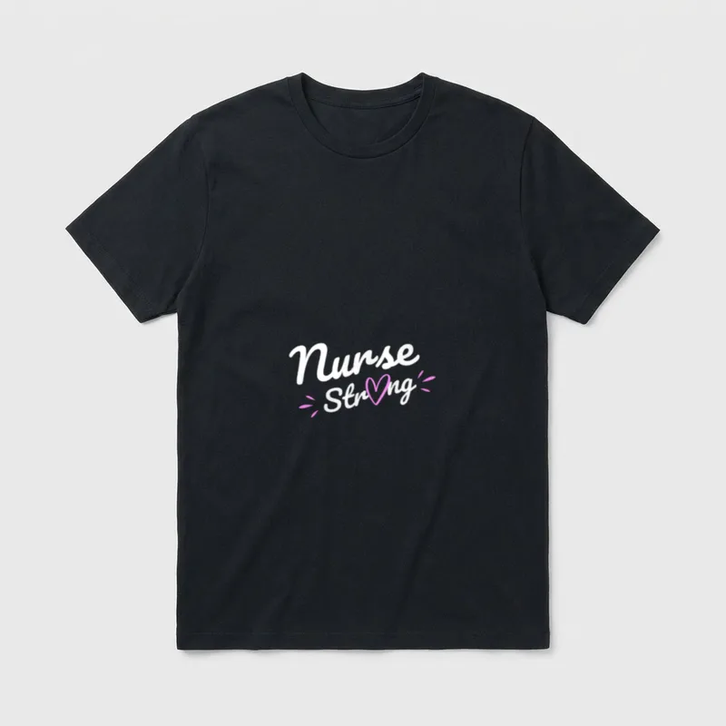 Strong Heart Nurse Appreciation Clinical T-Shirt – Classic T-Shirt in Black