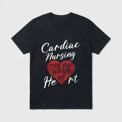 Cardiac Nurse Work Cardiology CNS Nursing T-Shirt – Classic T-Shirt in Black