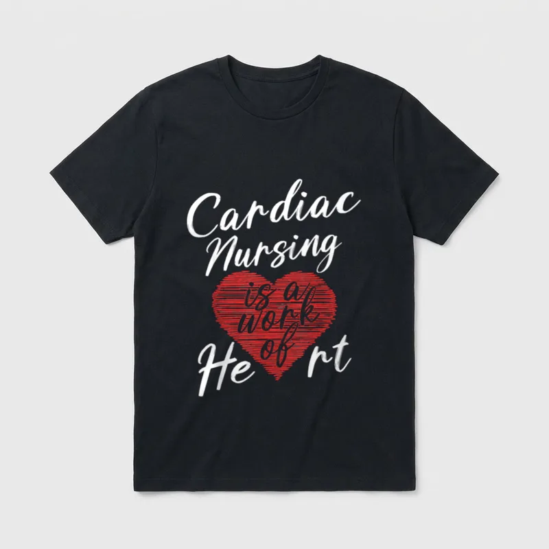Cardiac Nurse Work Cardiology CNS Nursing T-Shirt – Classic T-Shirt in Black