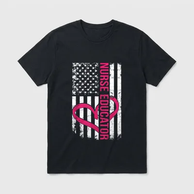 Nurse Educator Flag for Male T-Shirt – Classic T-Shirt in Black
