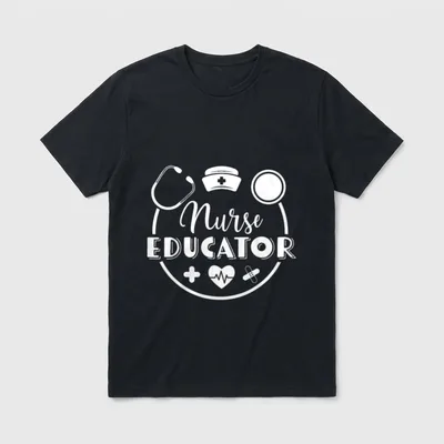 Nurse Educator Stethoscope Nursing Instructor T-Shirt – Classic T-Shirt in Black