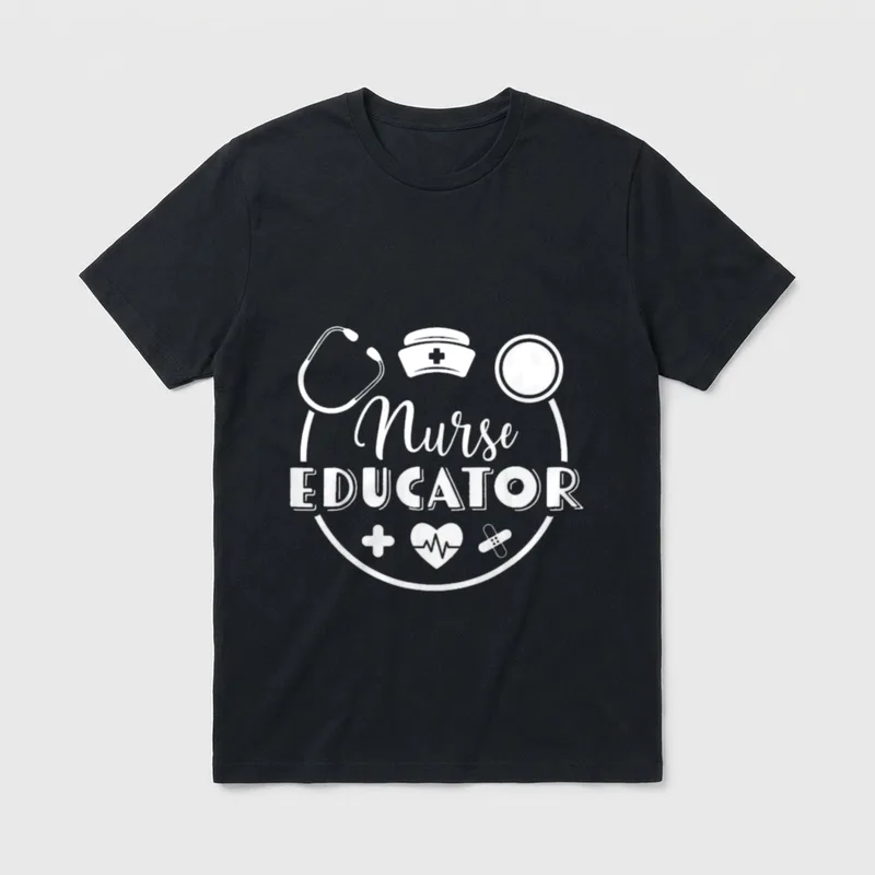 Nurse Educator Stethoscope Nursing Instructor T-Shirt – Classic T-Shirt in Black