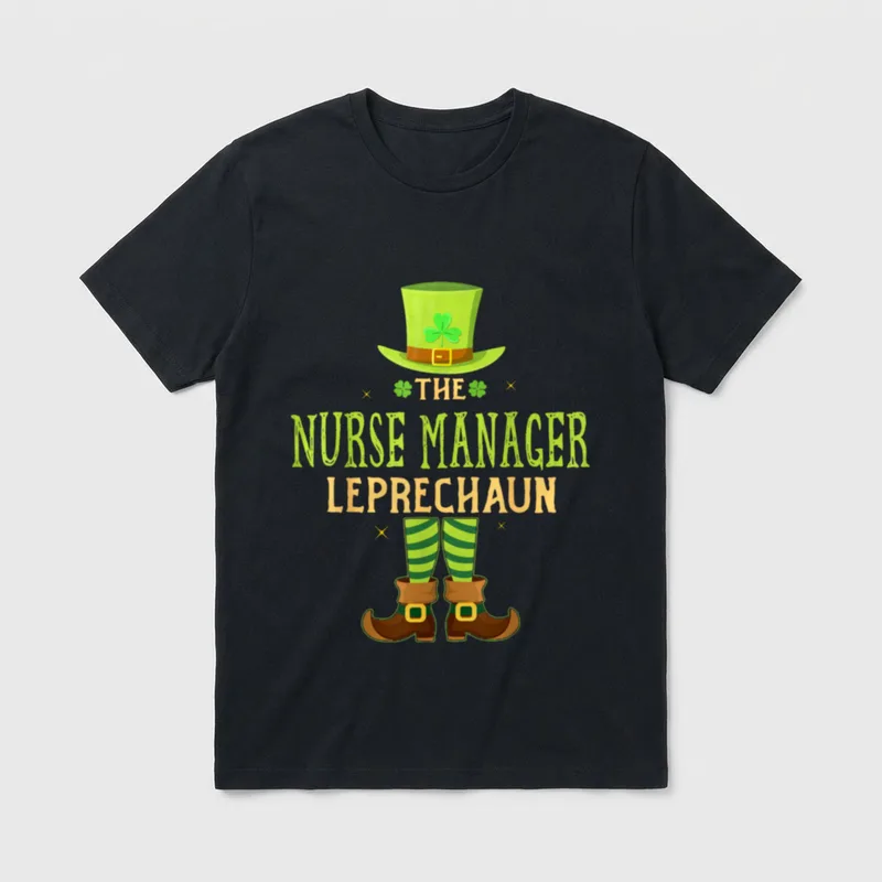 The Nurse Manager Leprechaun Matching St T-Shirt – Classic T-Shirt in Black