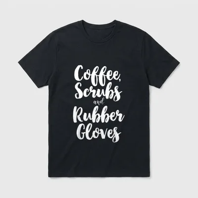 Scrubs and Rubber Gloves Cute Nurse T-Shirt – Classic T-Shirt in Black