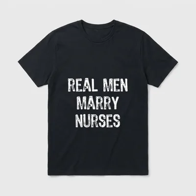 Real Marry Nurses Future Husband Christmas T-Shirt – Classic T-Shirt in Black
