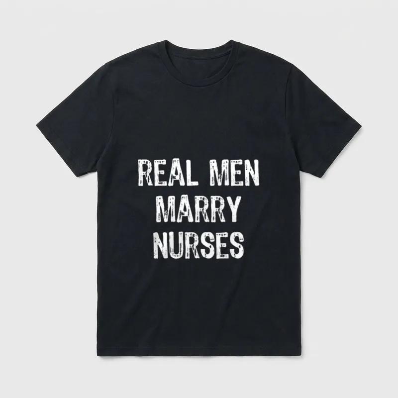 Real Marry Nurses Future Husband Christmas T-Shirt – Classic T-Shirt in Black
