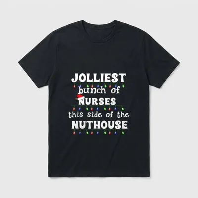Christmas Matching Group Work Jolliest Bunch T-Shirt – Classic T-Shirt in Black