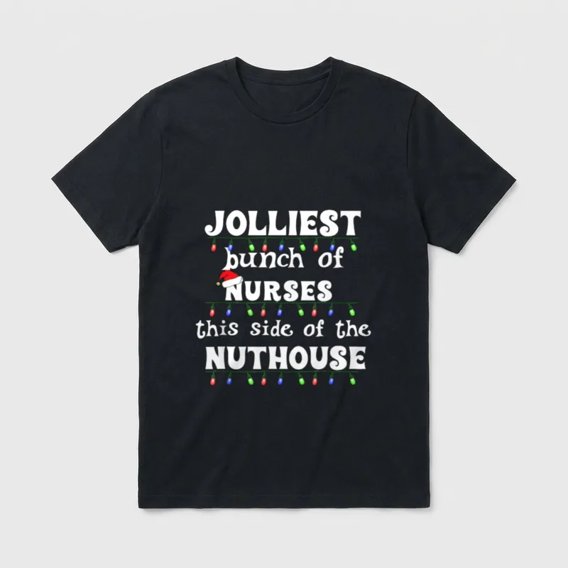 Christmas Matching Group Work Jolliest Bunch T-Shirt – Classic T-Shirt in Black