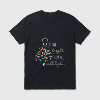 Bright Like a Call Light Nurse T-Shirt – Classic T-Shirt in Black