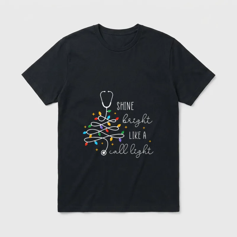 Bright Like a Call Light Nurse T-Shirt – Classic T-Shirt in Black