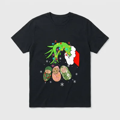 Labor and Delivery Nurse Christmas Lights T-Shirt – Classic T-Shirt in Black