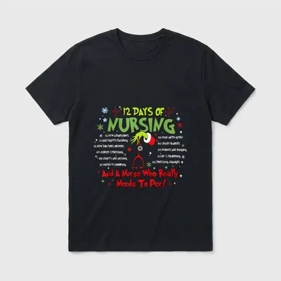 12 Days of Nursing Stethoscope Nurse T-Shirt – Classic T-Shirt in Black