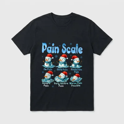 Scale Snowman Healthcare Worker Assessment Nurse T-Shirt – Classic T-Shirt in Black